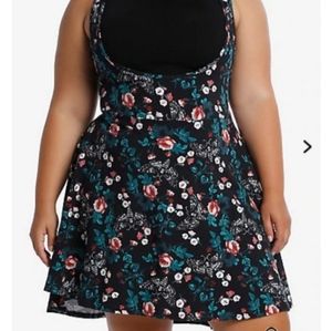 Death Moth & Rose Suspender Skirt